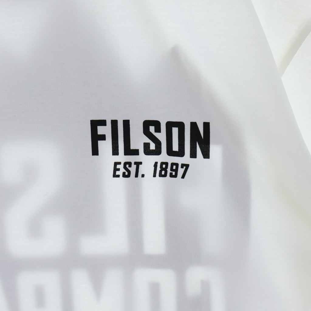 COMME des GARCONS JUNYA WATANABE MAN(コムデギャルソンジュンヤワタナベマン) フィルソン ブラックロゴ半袖プリントTシャツ カットソー ホワイト