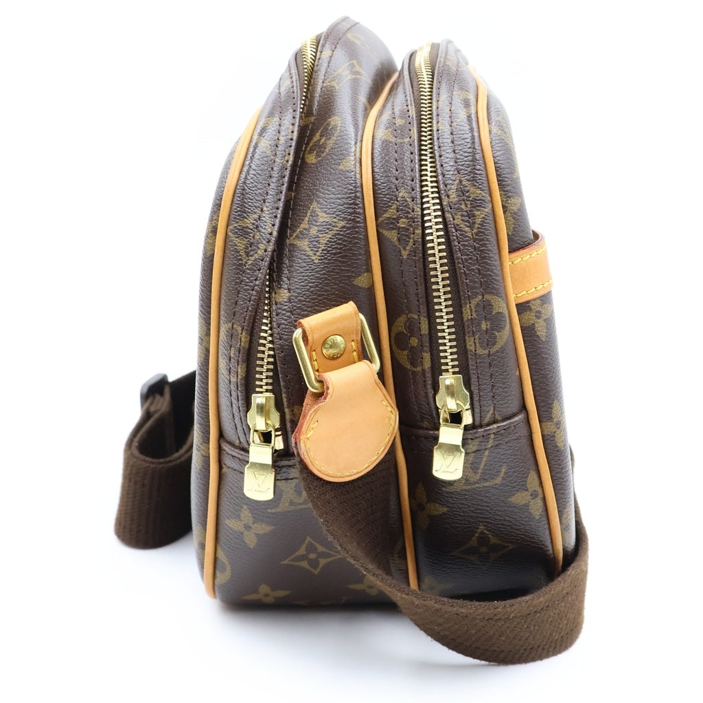 LOUIS VUITTON(ルイヴィトン) モノグラム リポーターPM ショルダーバッグ ブラウン PVCレザー M45254 ゴールド金具 レディース