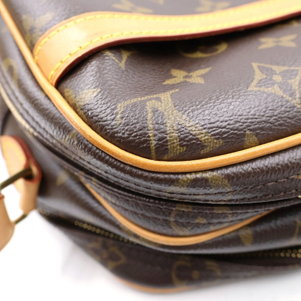 LOUIS VUITTON(ルイヴィトン) モノグラム リポーターPM ショルダーバッグ ブラウン PVCレザー M45254 ゴールド金具 レディース
