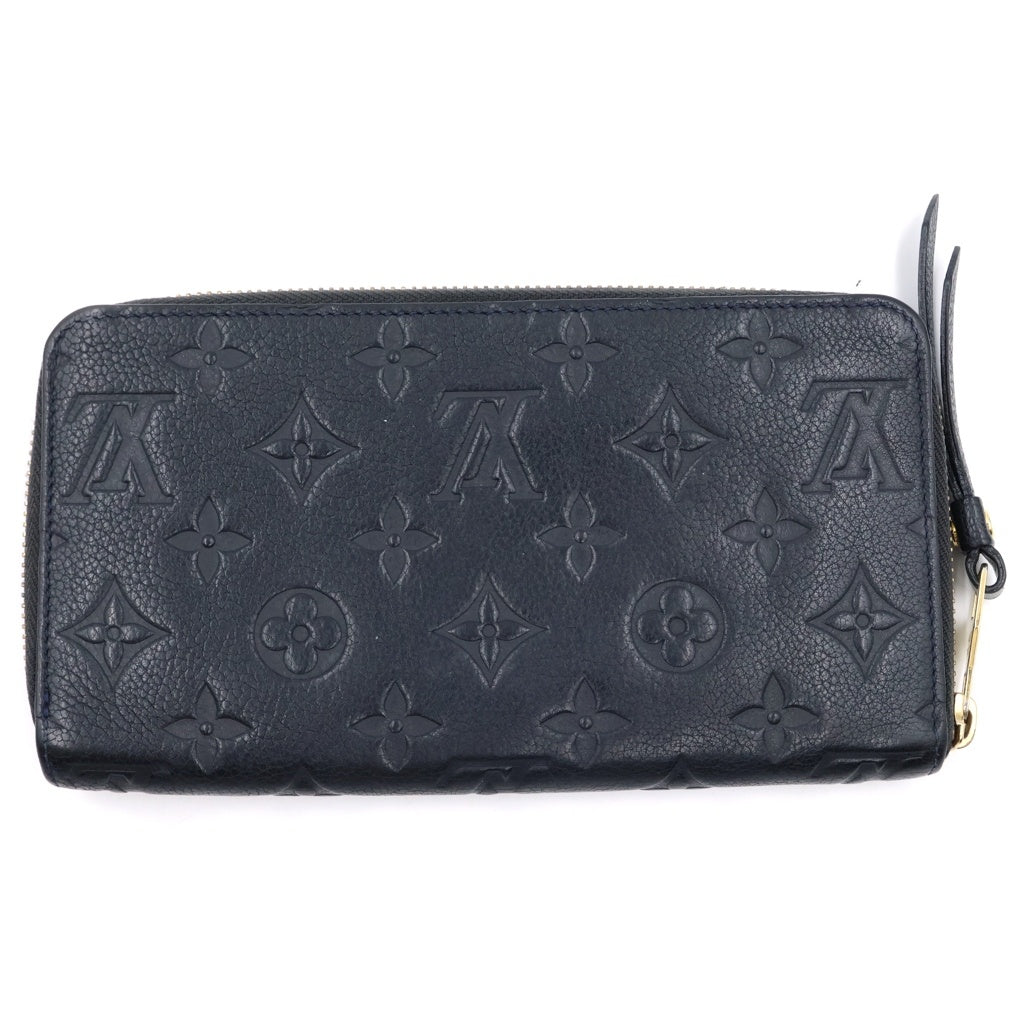 LOUIS VUITTON(ルイヴィトン) モノグラムアンプラント ポルトフォイユ・スクレットロン レザー ラウンドファスナー長財布 ノワール ブラック M93435 レディース