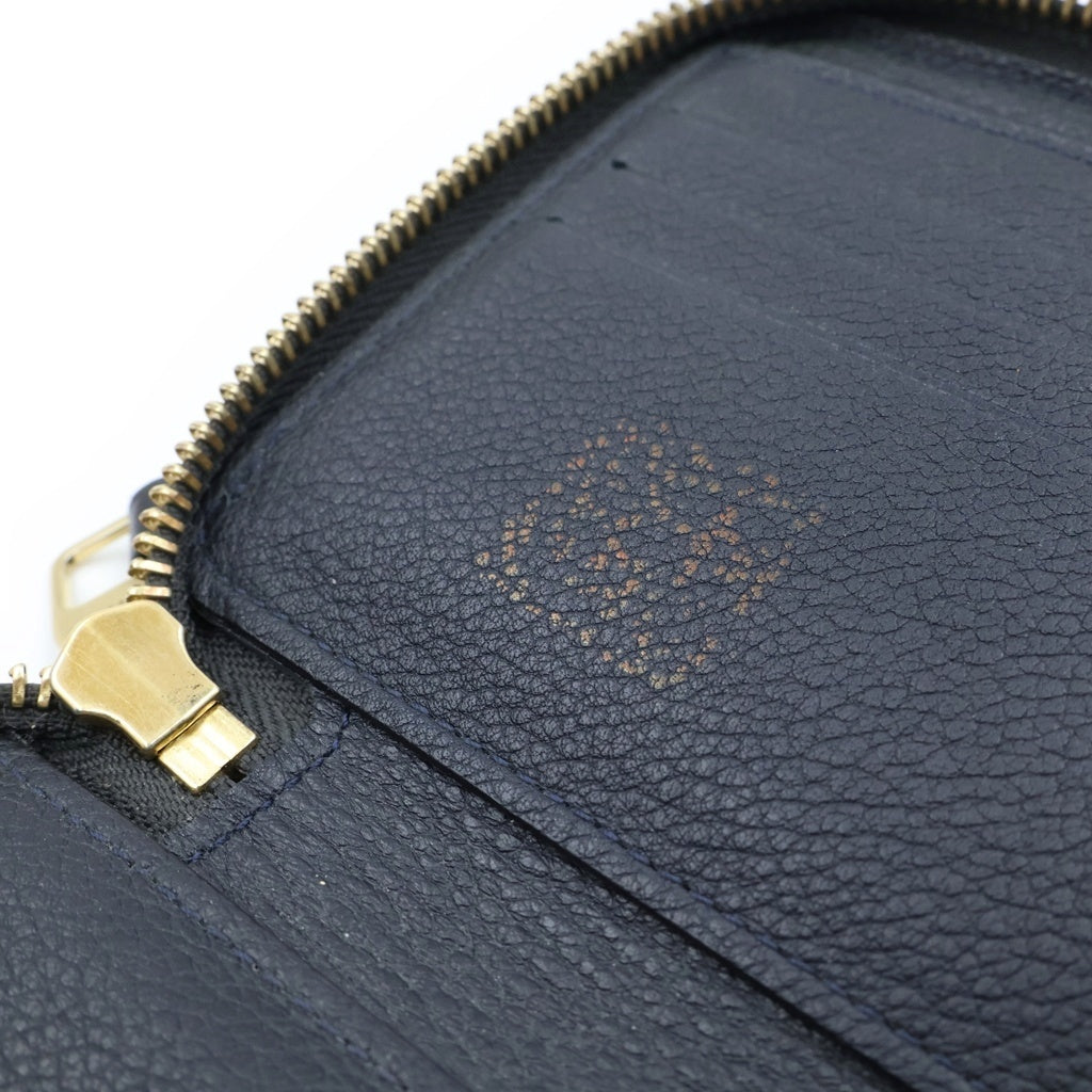 LOUIS VUITTON(ルイヴィトン) モノグラムアンプラント ポルトフォイユ・スクレットロン レザー ラウンドファスナー長財布 ノワール ブラック M93435 レディース