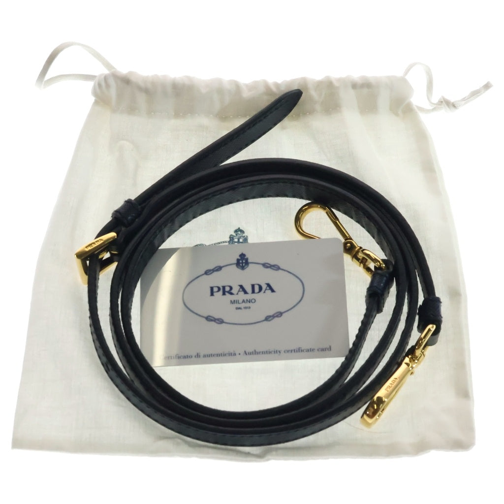 PRADA(プラダ) ガレリア サフィアーノ ハンドバッグ ネイビー ブルー レザー 1BA786 ゴールド金具 レディース