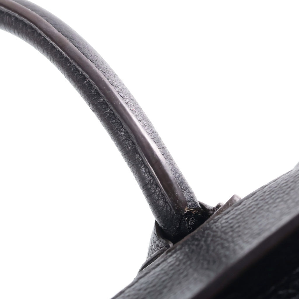 CELINE(セリーヌ) ラゲージ ミニショッパー ハンドバッグ ブラック レザー シルバー金具 レディース
