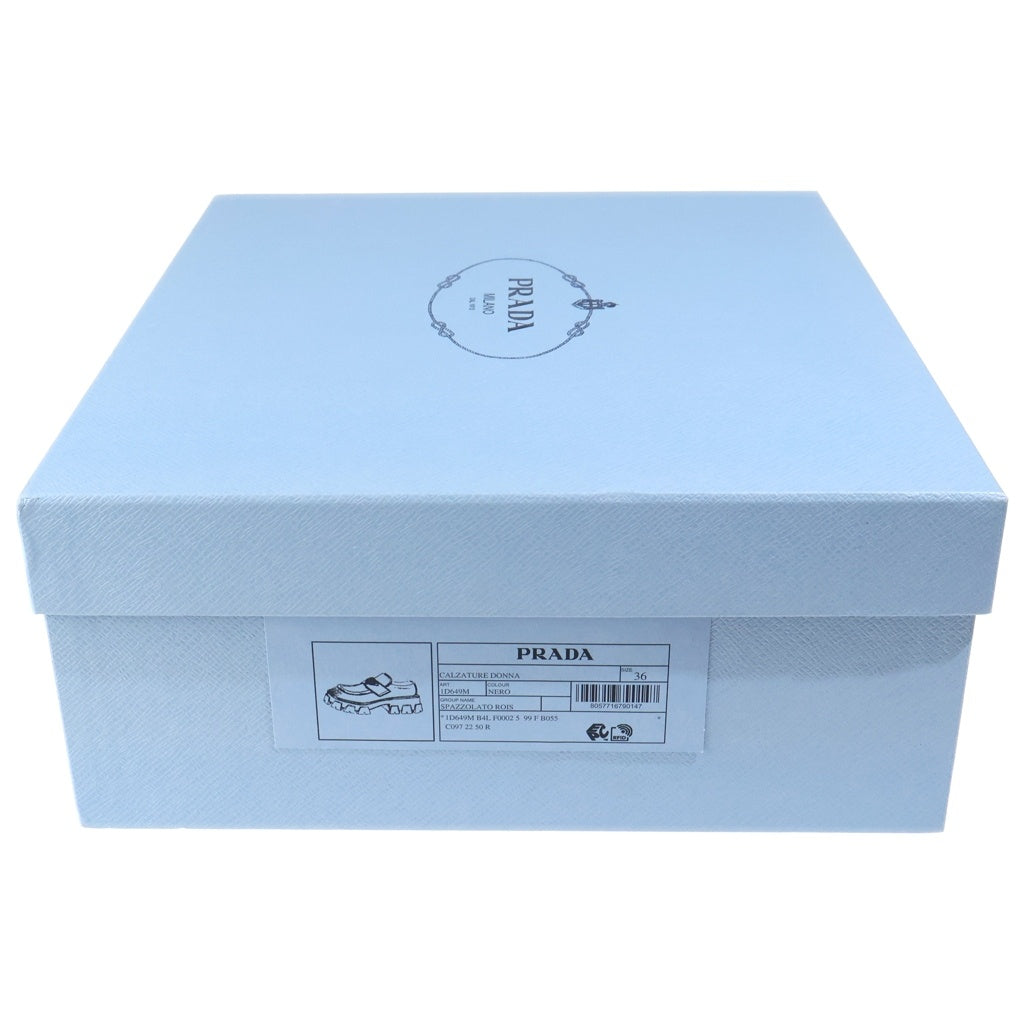 PRADA(プラダ) モノリスレザーローファー トライアングルロゴ ブラック #36 1D649M レディース