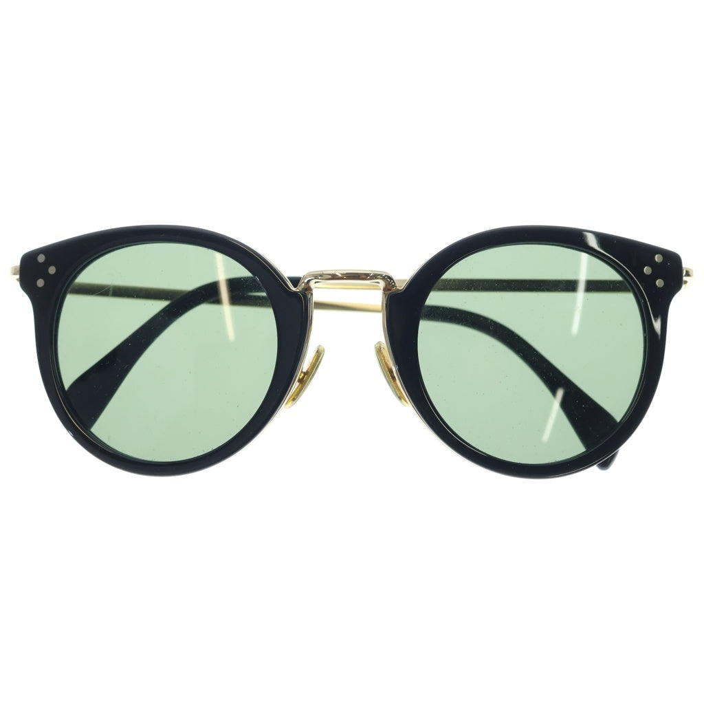 CELINE(セリーヌ) コンビネーション ラウンド ボストン サングラス 眼鏡 ブラック/ゴールド CL40011UN レディース