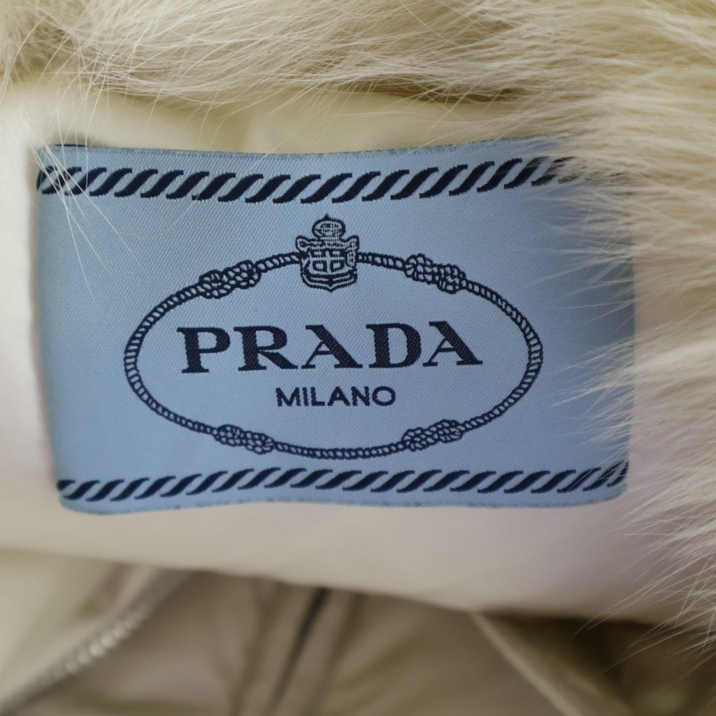 PRADA(プラダ) ダウンコート アウター ナイロン ホワイト 28G062 レディース