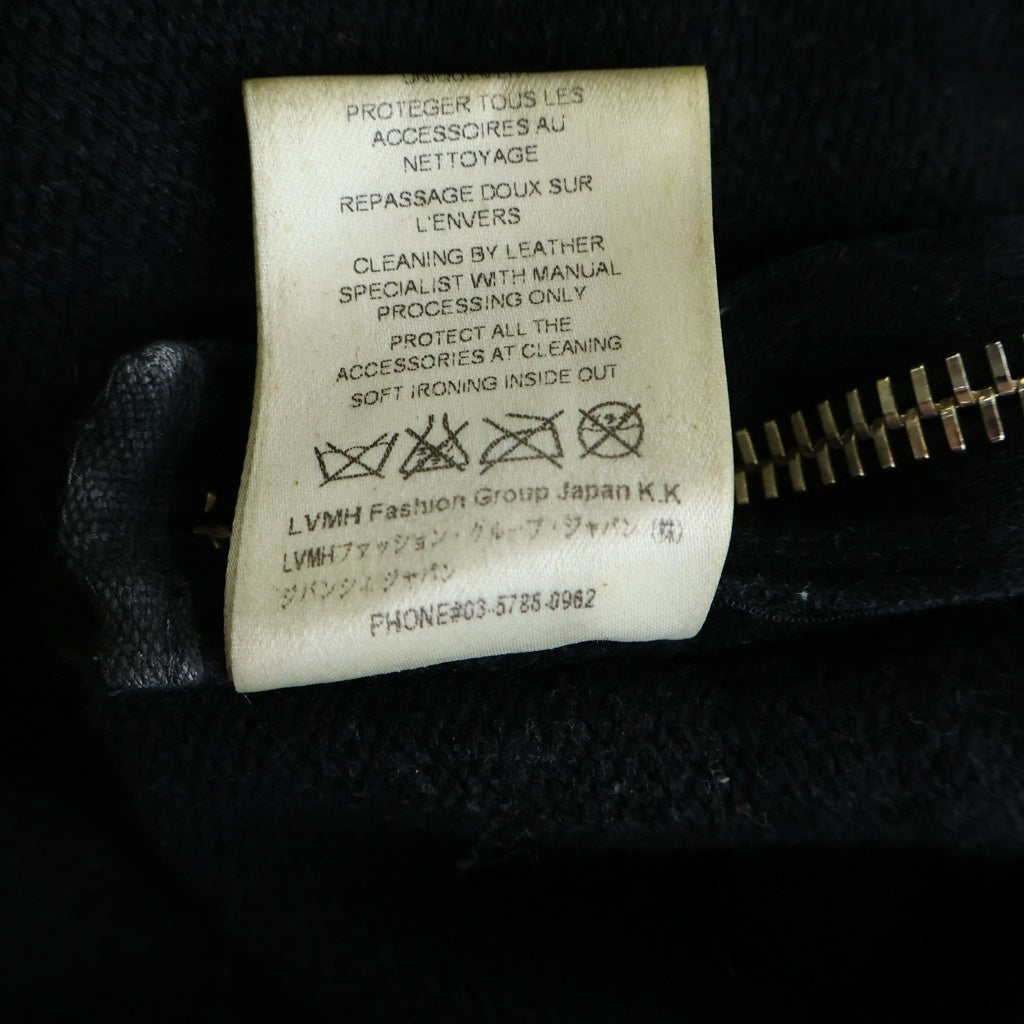 GIVENCHY(ジバンシィ) ニット 長袖 クロコ型押し レザーパッチ付き ウール ブラック 17F 7503 503
