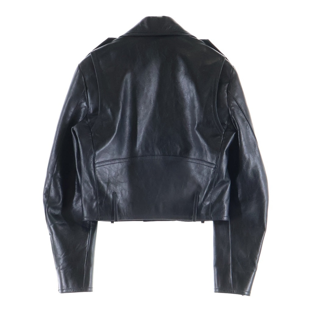 BALENCIAGA(バレンシアガ) ダブル ライダース ジャケット ブルゾン レザー ブラック レディース