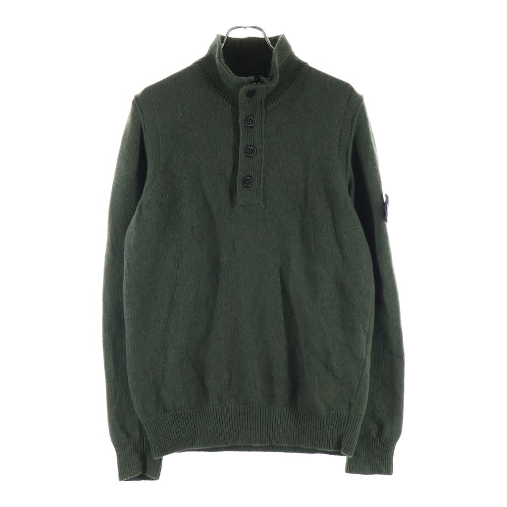 STONE ISLAND(ストーンアイランド) 23AW Half zip pullover knit ハーフジッププルオーバーニットセーター カーキ #L 7915540A3