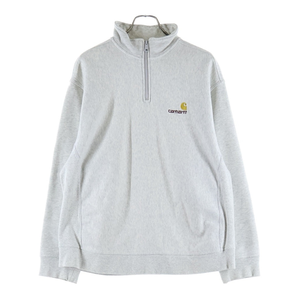 Carhartt WIP(カーハート ダブリューアイピー) ハーフジップスウェットトレーナー グレー #L