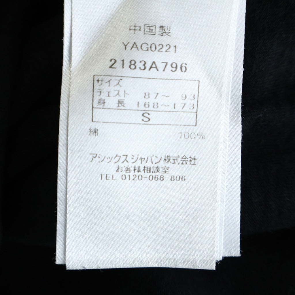 Onitsuka Tiger(オニツカタイガー) ラバーロゴパッチ 長袖Tシャツ ブラック #S 2183A796