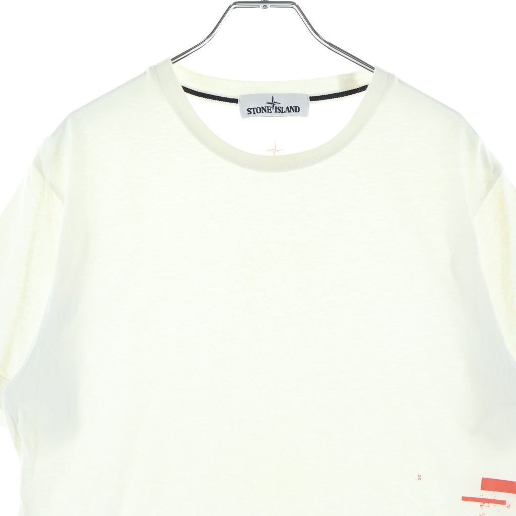 STONE ISLAND(ストーンアイランド) 20SS FADED EFFECT T-SHIRT プリント半袖Tシャツ ホワイト #S 72152NS83