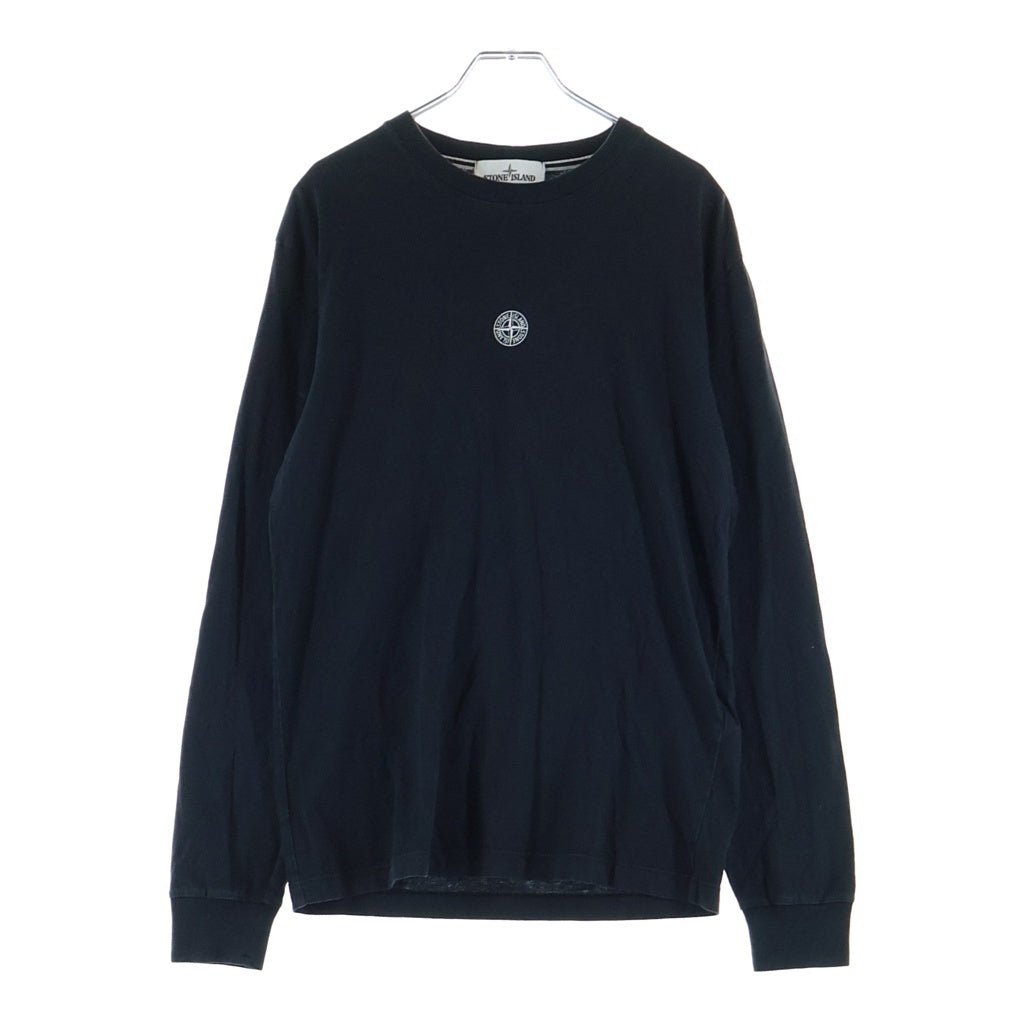 STONE ISLAND(ストーンアイランド) 21AW コンパスロゴプリント長袖Tシャツ ブラック #S 75152ML80