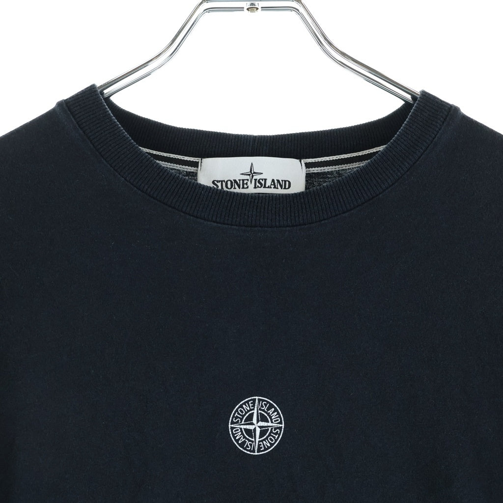 STONE ISLAND(ストーンアイランド) 21AW コンパスロゴプリント長袖Tシャツ ブラック #S 75152ML80