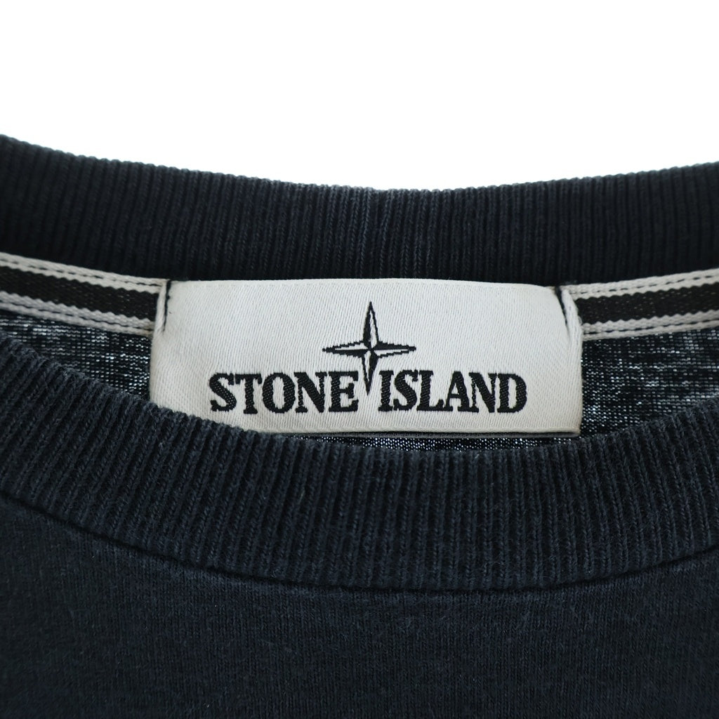 STONE ISLAND(ストーンアイランド) 21AW コンパスロゴプリント長袖Tシャツ ブラック #S 75152ML80