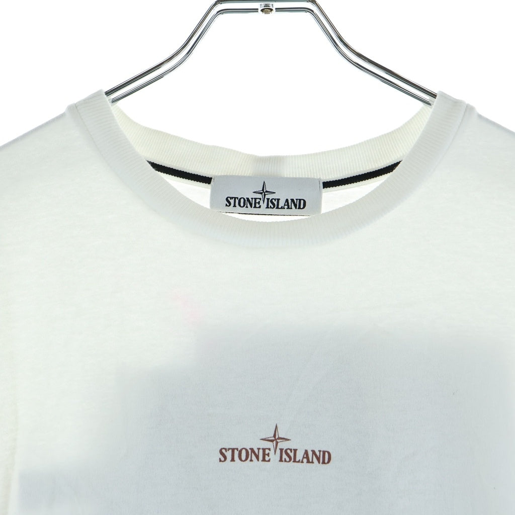 STONE ISLAND(ストーンアイランド) フロントロゴバックプリントTシャツ ホワイト #S 75152NS83