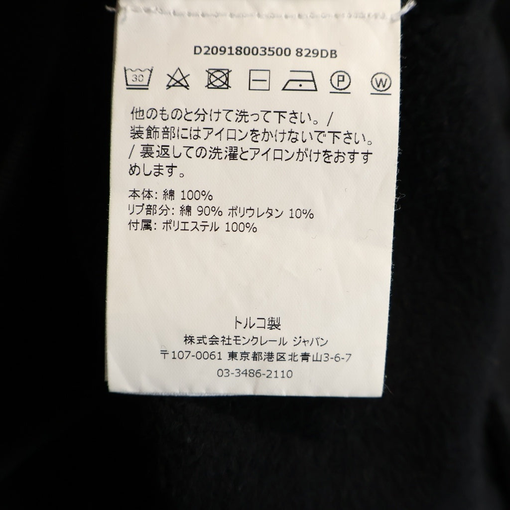 MONCLER(モンクレール) 18AW MAGLIA GIROCOLLO ワッペンロゴ クルーネックスウェットトレーナー ブラック D20918003500