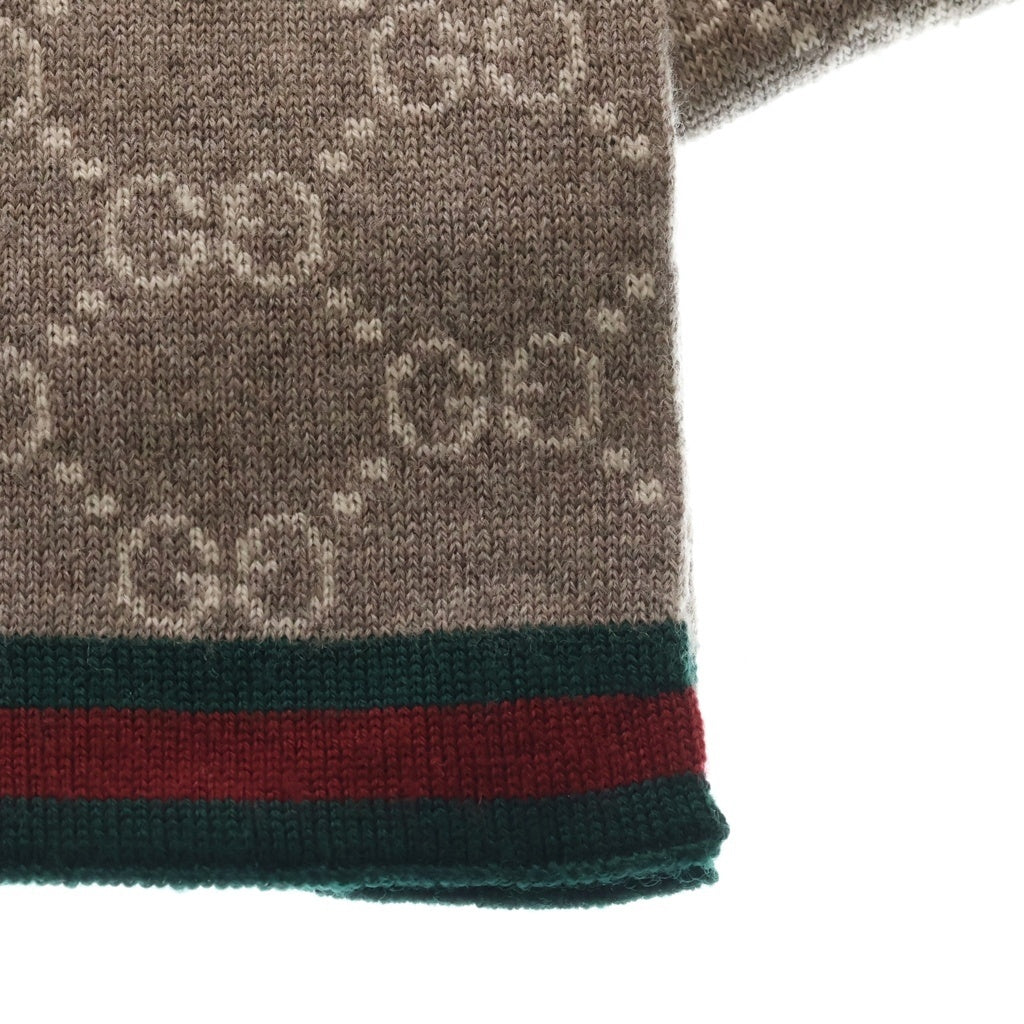 GUCCI(グッチ) GGロゴ 総柄 ウール ストール マフラー グレー 325806 レディース