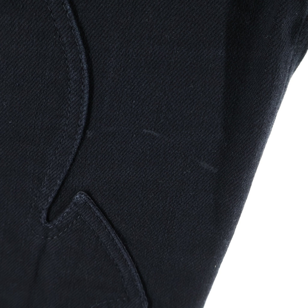 CHROME HEARTS(クロムハーツ) OLD JEAN FLEURKNEE オールド フレアニー ボタンフライデニムパンツ ブラック