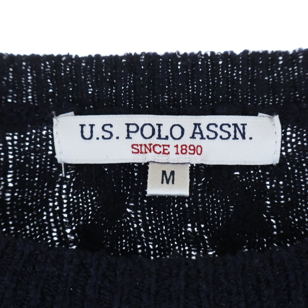 U.S. POLO ASSN.(ユーエスポロアッスン) ワンポイントニットセーター ネイビー #M レディース