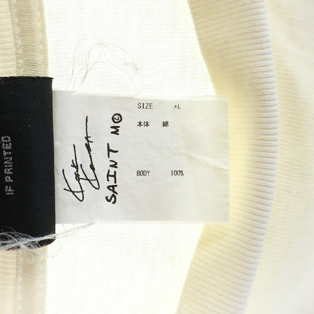 SAINT MICHAEL(セントマイケル) 23AW COMPLICATED S/S TEE 半袖 クルーネック Tシャツ ホワイト #XL SM-A23-0000-C18