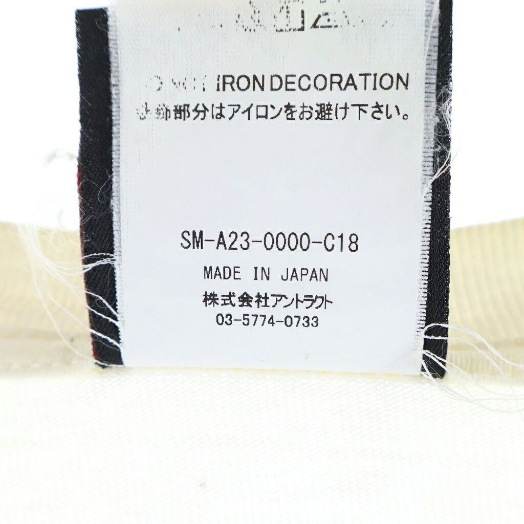 SAINT MICHAEL(セントマイケル) 23AW COMPLICATED S/S TEE 半袖 クルーネック Tシャツ ホワイト #XL SM-A23-0000-C18
