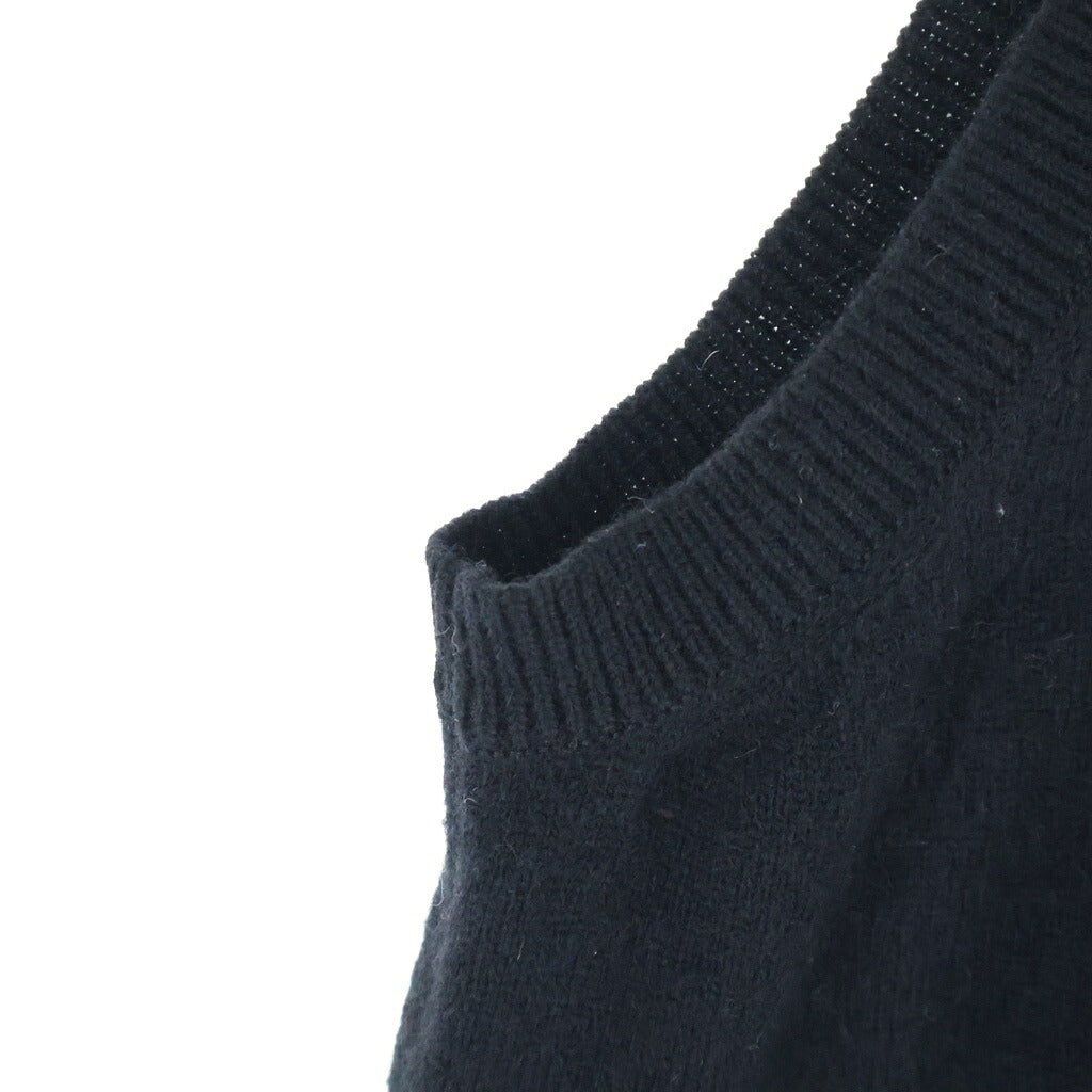 PAPAS(パパス) ウールニットベスト ブラック #L