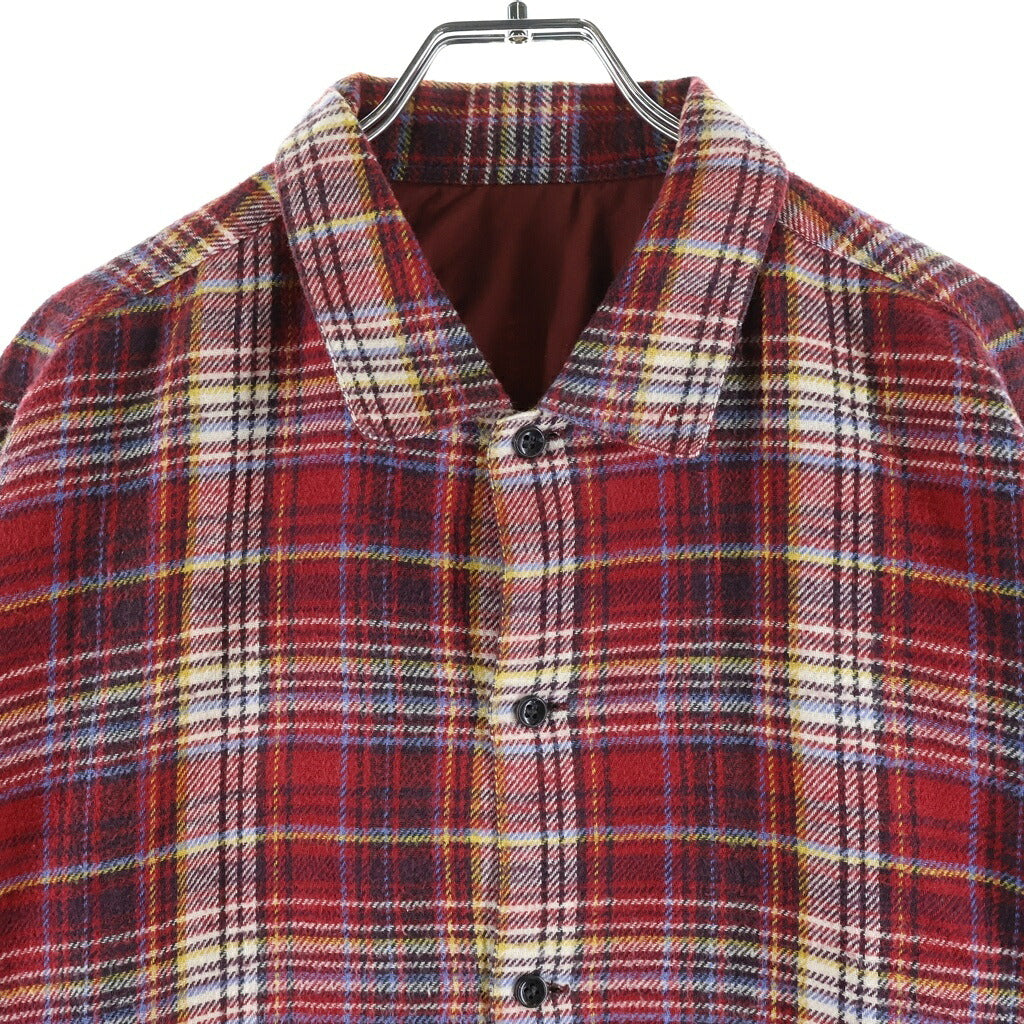 PAPAS(パパス) チェック柄シャツ ネルシャツ レッド #L