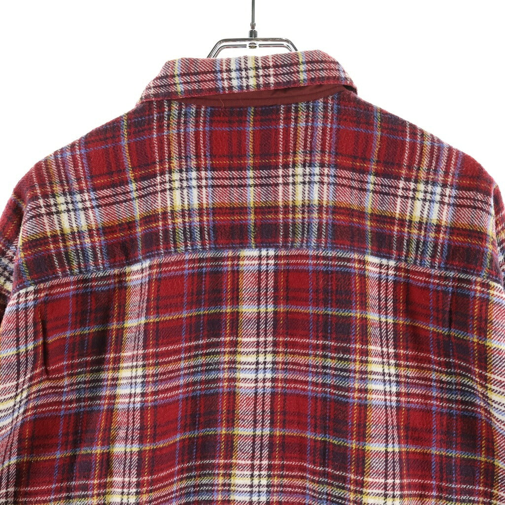 PAPAS(パパス) チェック柄シャツ ネルシャツ レッド #L