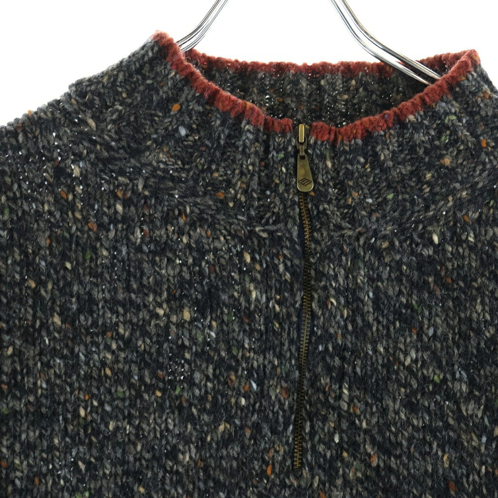 JOSEPH ABBOUD(ジョセフ アブード) ハーフジップウールニットセーター ブラック マルチカラー #L