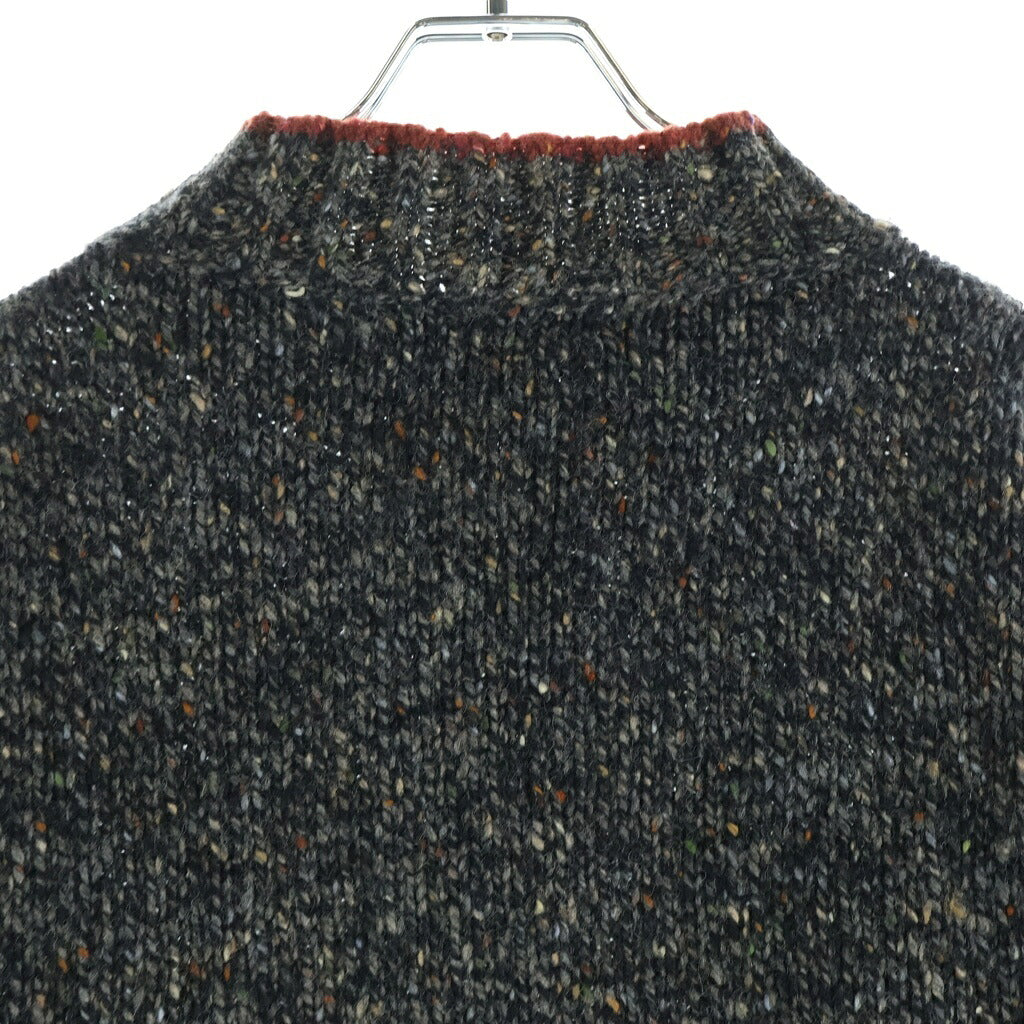 JOSEPH ABBOUD(ジョセフ アブード) ハーフジップウールニットセーター ブラック マルチカラー #L