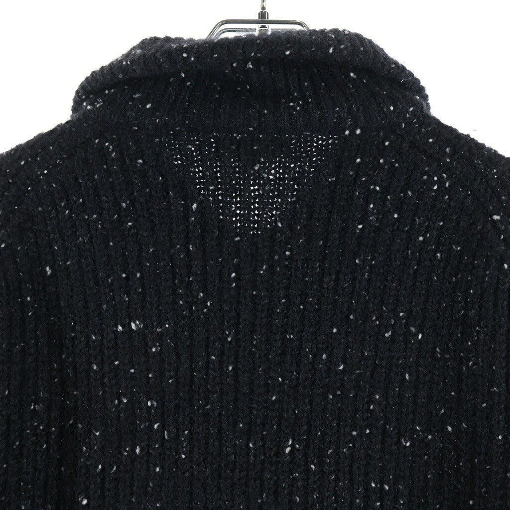 BURBERRY(バーバリー) カシミヤ混ハーフジップタートルネックニットセーター ブラック #L BAT08-307-09