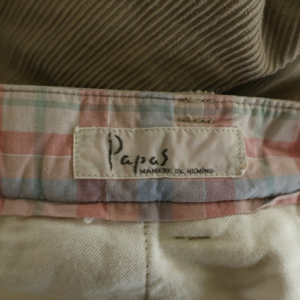 PAPAS(パパス) ■コーデュロイパンツ グレー #L