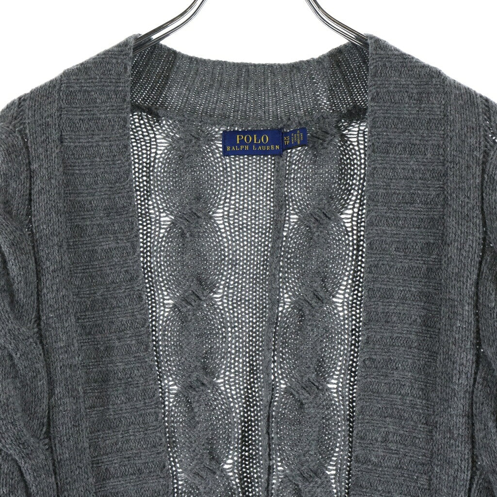 POLO RALPH LAUREN(ポロラルフローレン) カシミヤ混ウールニットカーディガン グレー #XS