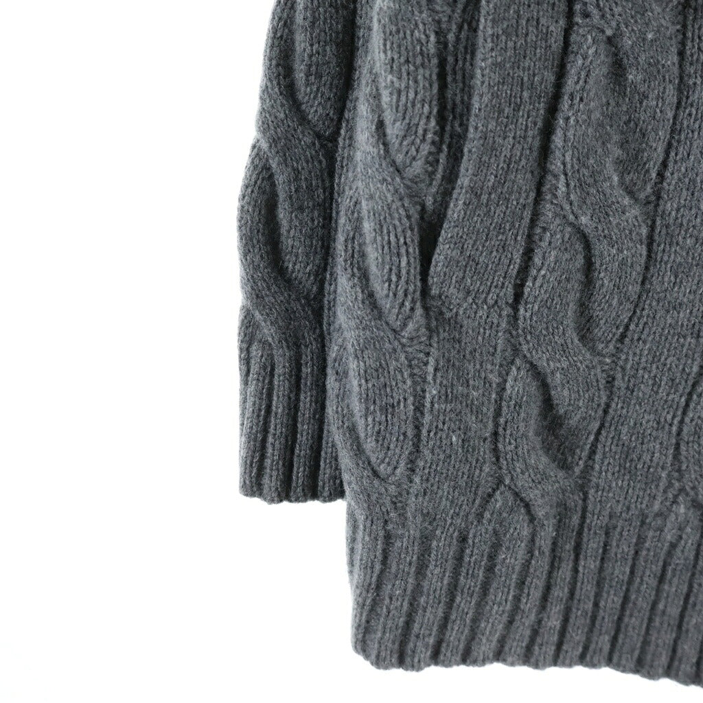 POLO RALPH LAUREN(ポロラルフローレン) カシミヤ混ウールニットカーディガン グレー #XS