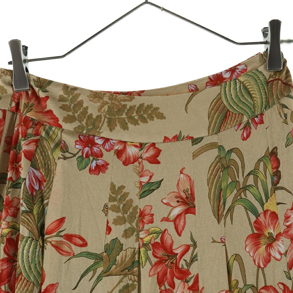 Max Mara(マックスマーラ) 花柄 フレア スカート ベージュ ビスコース #38