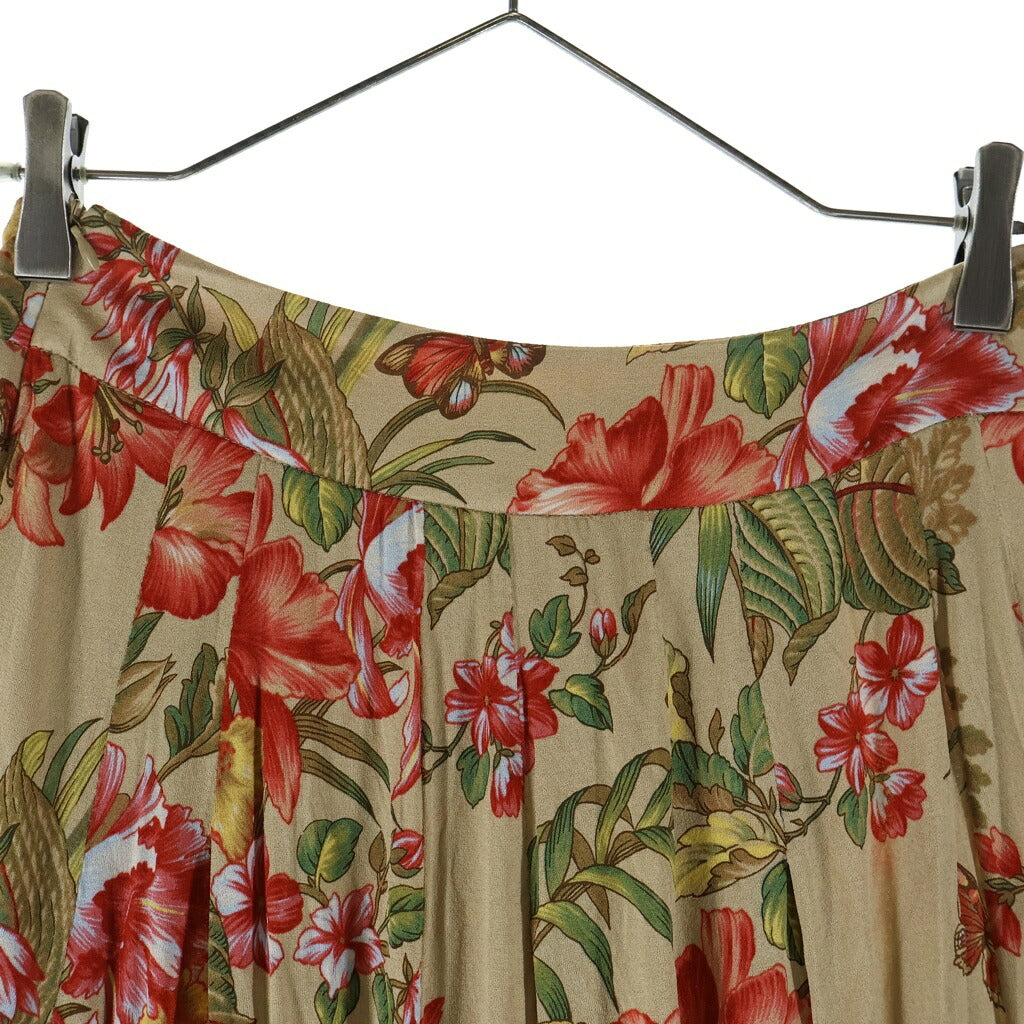 Max Mara(マックスマーラ) 花柄 フレア スカート ベージュ ビスコース #38