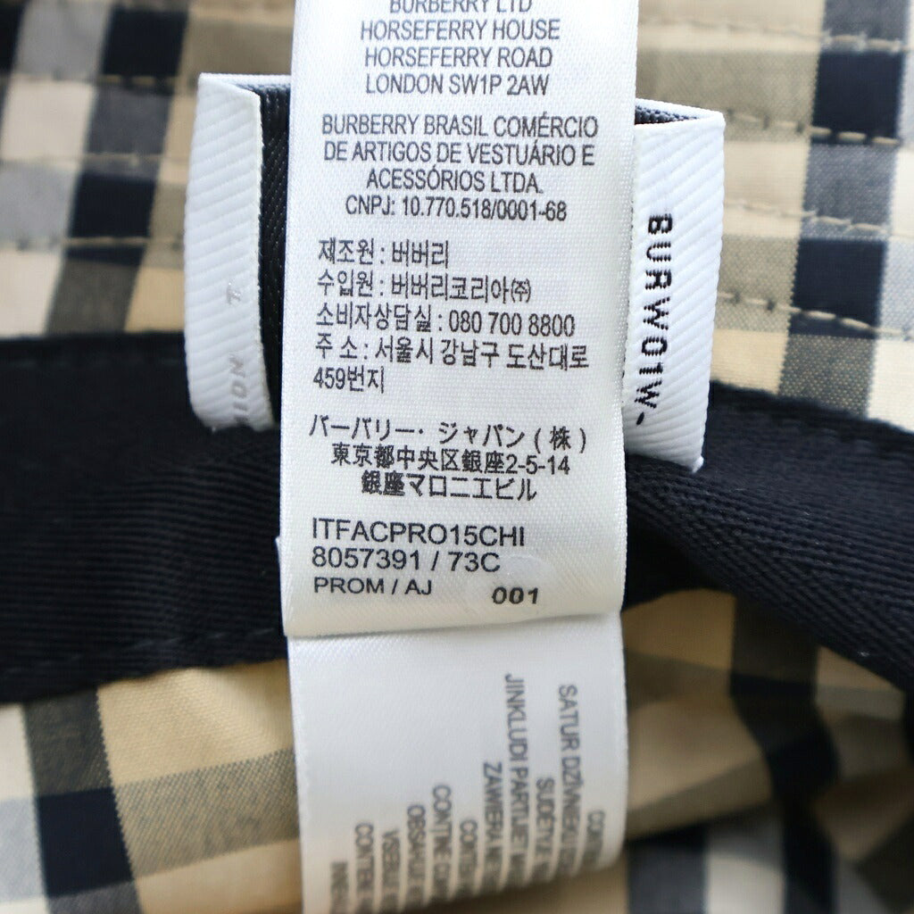 BURBERRY(バーバリー) 裏地ノヴァチェックバケットハット ベージュ #M 8057391