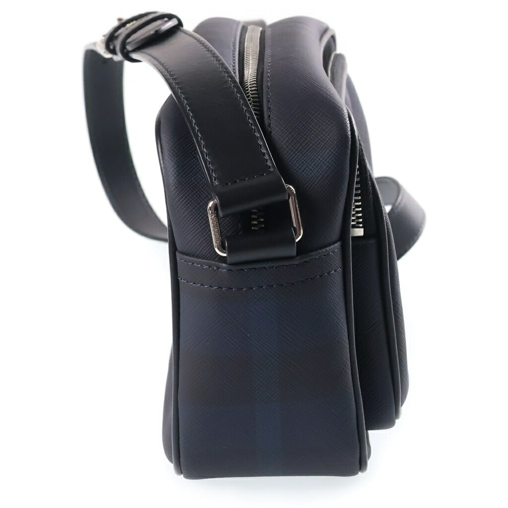 BURBERRY(バーバリー) ■チェック柄カメラバッグ ショルダーバッグ ネイビー×ブラック 8073271