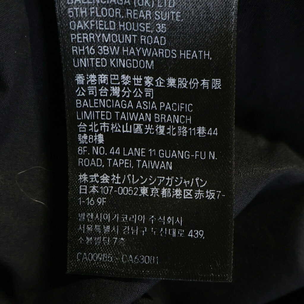 BALENCIAGA(バレンシアガ) フードドッキングレイヤードデザイン長袖シャツ ブラック #38 768771 TNM60