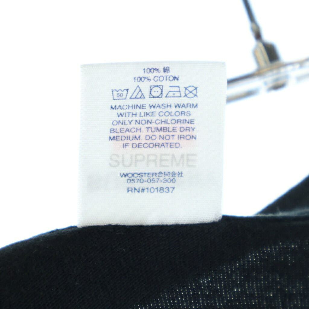 SUPREME(シュプリーム) 22SS ×BURBERRY Box Logo Tee バーバリー ノバチェック ボックスロゴ クルーネック半袖Tシャツ カットソー ブラック #M