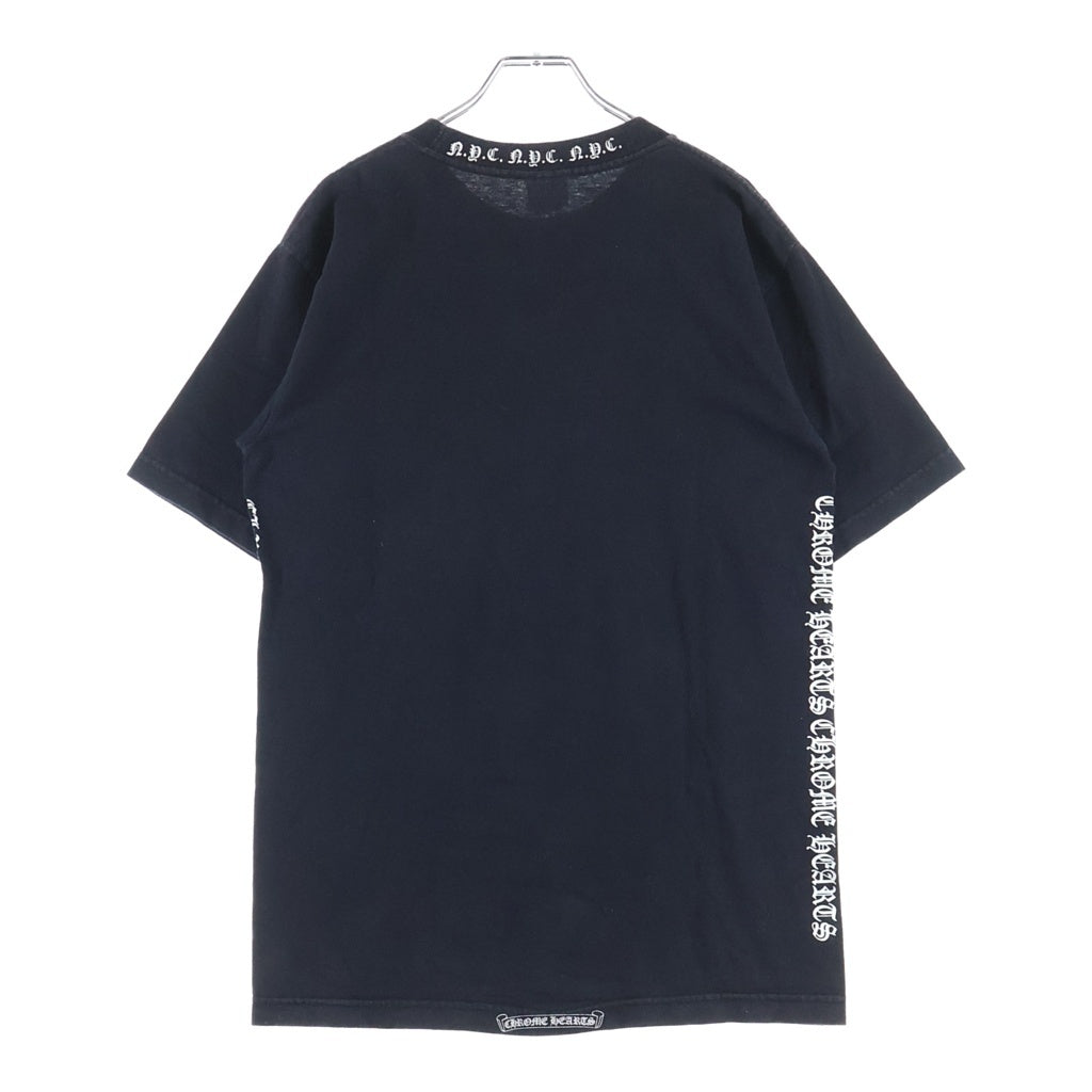 CHROME HEARTS(クロムハーツ) OLD Neck Logo ネック サイドロゴプリント半袖Tシャツ カットソー ブラック