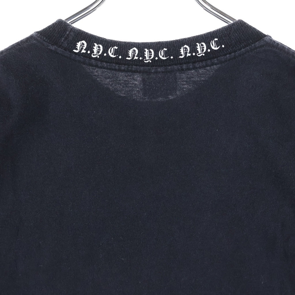 CHROME HEARTS(クロムハーツ) OLD Neck Logo ネック サイドロゴプリント半袖Tシャツ カットソー ブラック