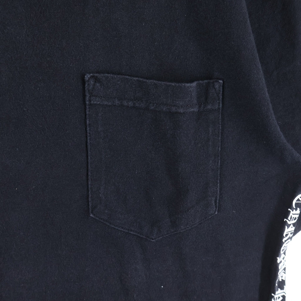 CHROME HEARTS(クロムハーツ) OLD Neck Logo ネック サイドロゴプリント半袖Tシャツ カットソー ブラック