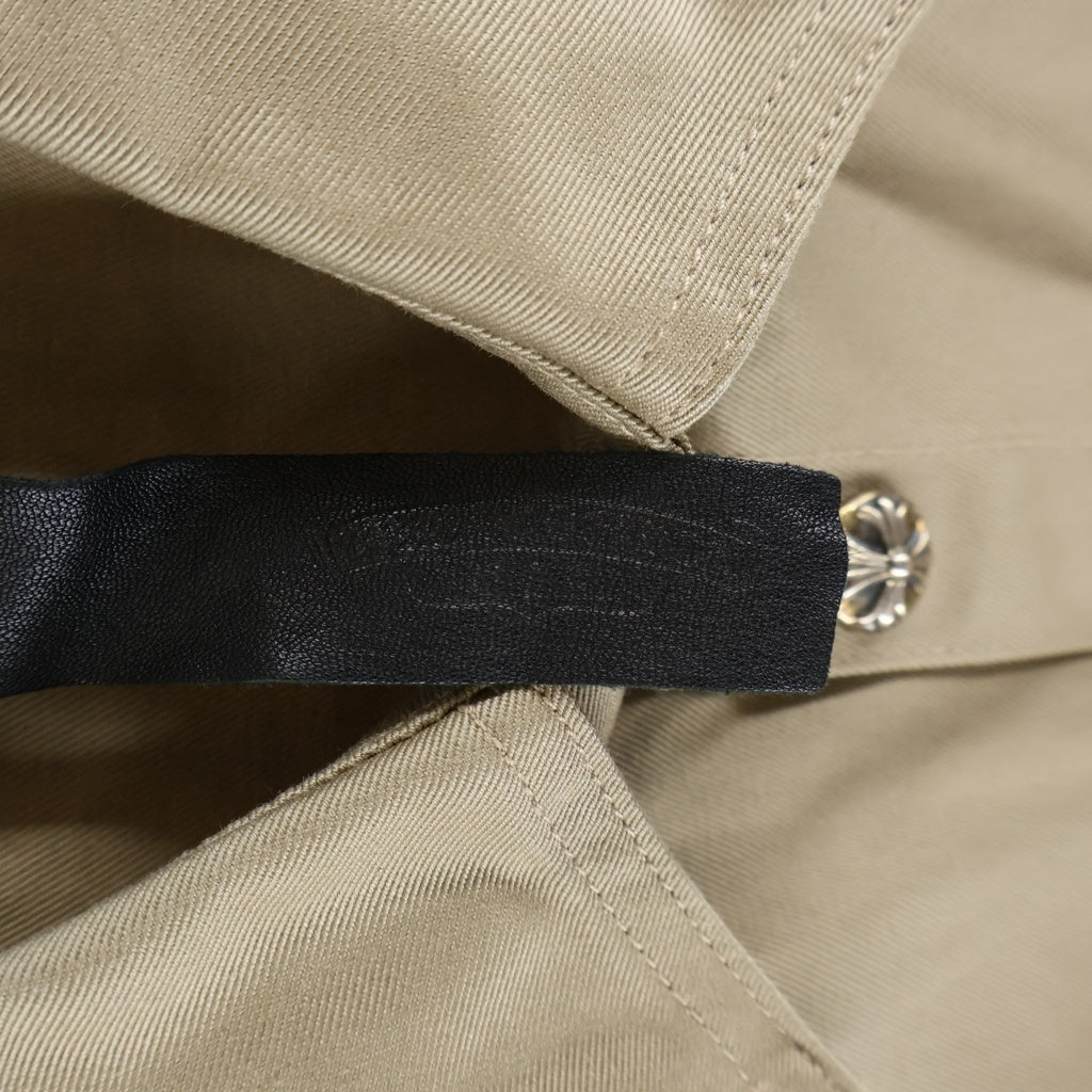 CHROME HEARTS(クロムハーツ) WORK DOG クロスパッチ付きクロスボールシャツジャケット ベージュ/ピンク