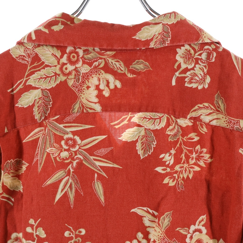 POLO RALPH LAUREN(ポロラルフローレン) 90S VINTAGE CAMP BOTANICAL AROHA SHIRT ボタニカル アロハ半袖シャツ レッド