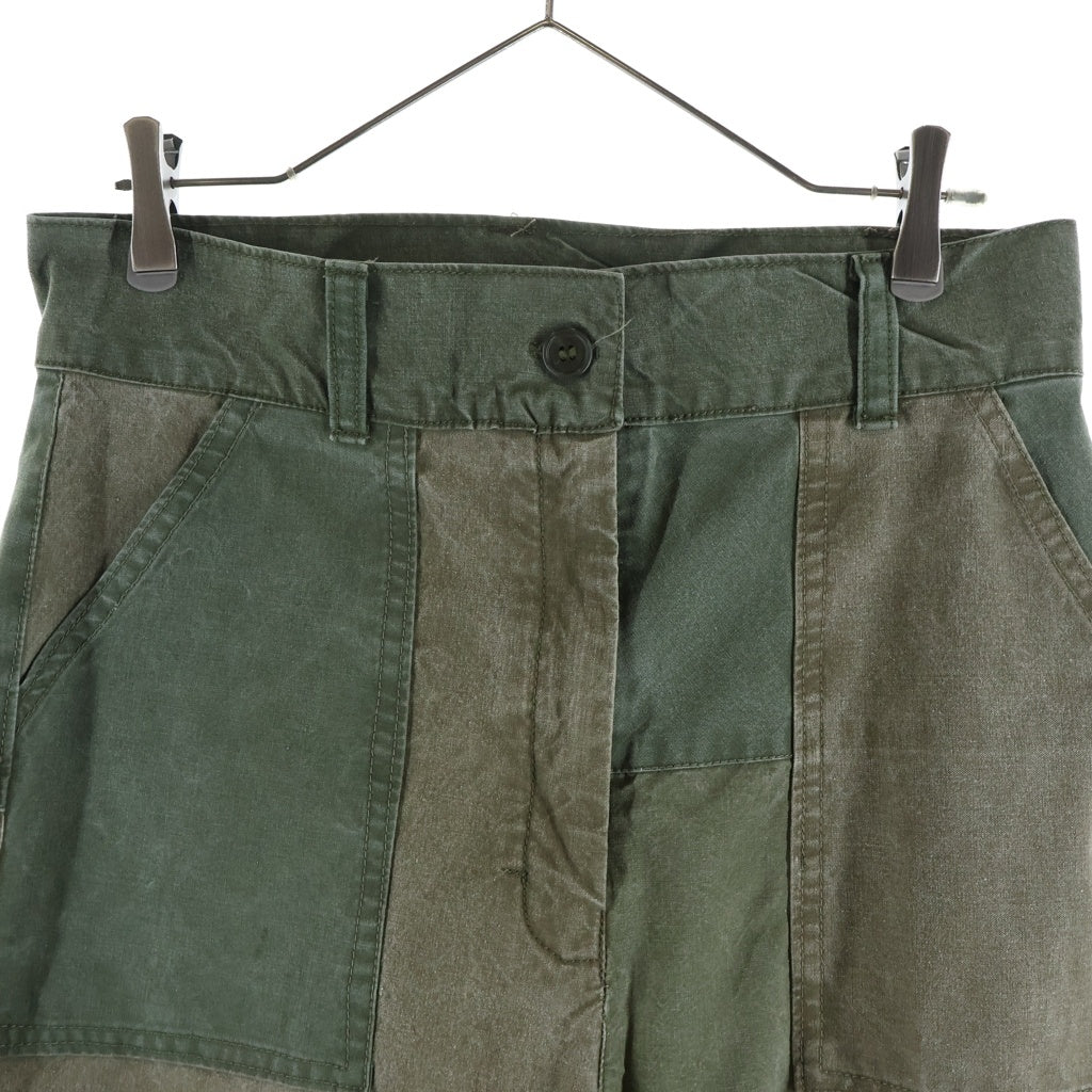 NO BRAND(ノーブランド) AICHE PATCHWORK CARGO PANTS パッチワーク カーゴ パンツ カーキ