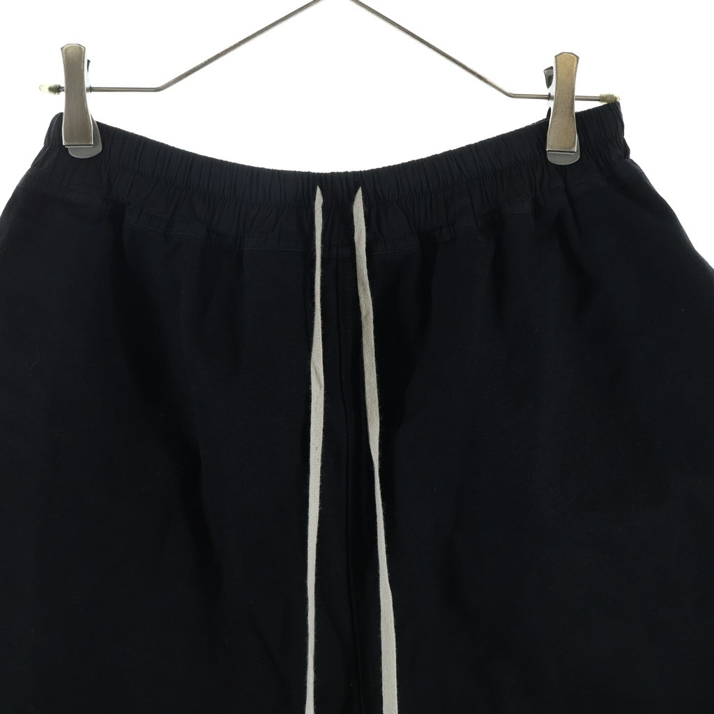 Rick Owens DRKSHDW(リックオウエンス ダークシャドウ) 26SS LONG BOXERS BUTT ZIP ロングボクサー バット ジップ ショーツ ドローストリング カットオフ ハーフパンツ ブラック DU01F4383-CVS