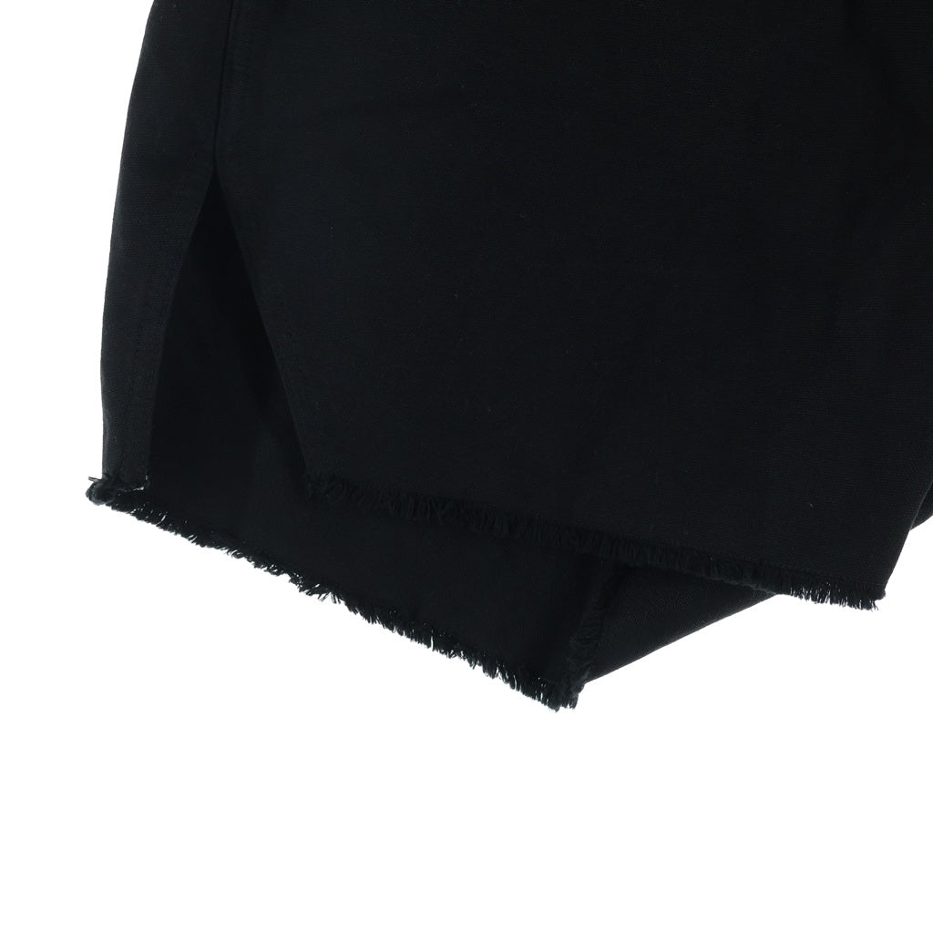 Rick Owens DRKSHDW(リックオウエンス ダークシャドウ) 26SS LONG BOXERS BUTT ZIP ロングボクサー バット ジップ ショーツ ドローストリング カットオフ ハーフパンツ ブラック DU01F4383-CVS
