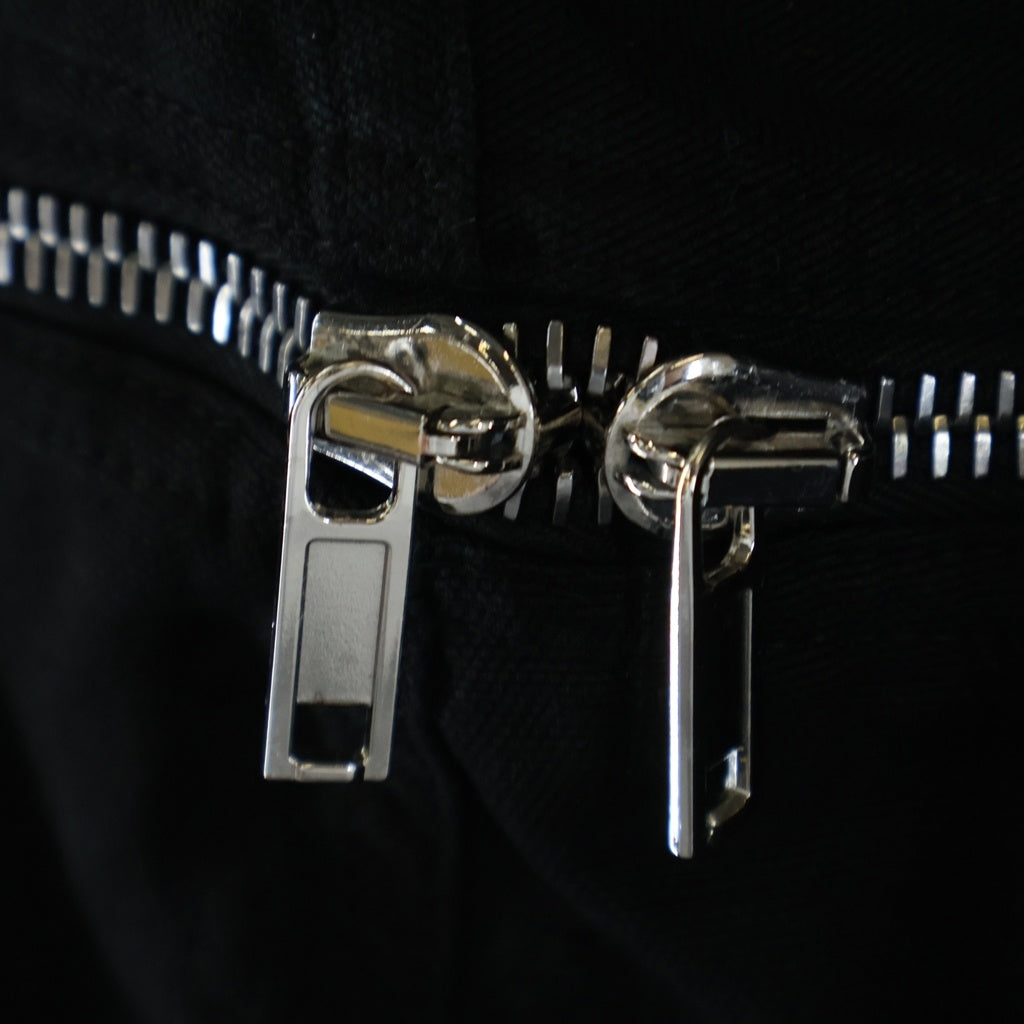 Rick Owens DRKSHDW(リックオウエンス ダークシャドウ) 26SS LONG BOXERS BUTT ZIP ロングボクサー バット ジップ ショーツ ドローストリング カットオフ ハーフパンツ ブラック DU01F4383-CVS